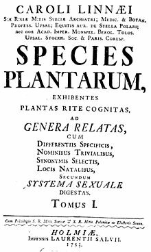 Species Plantorum