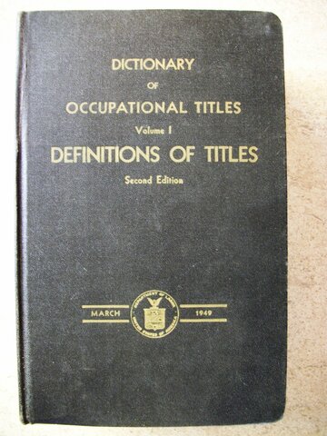 Se edita el Dictionary of Occupantional Titles