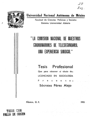 Creación de la Comisión Nacional de Maestros Coordinadores