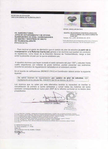 Cambio curricular en telebachillerato