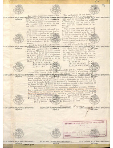 Primer tratado con Estados Unidos