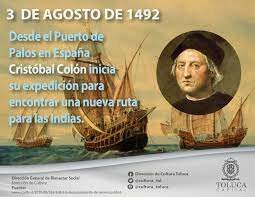 Cristobal Colon inicia su viaje