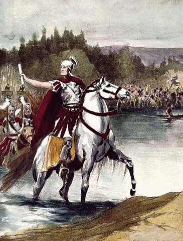 Cesar cruzo el Rubicon