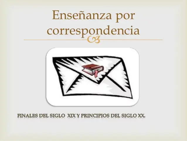 Inicio de la enseñanza por correspondencia