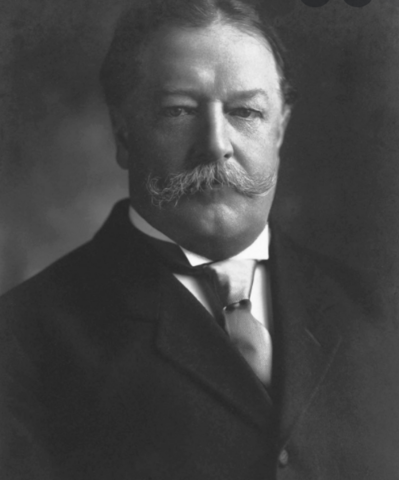 William Howard Taft becomes president of the U.S.