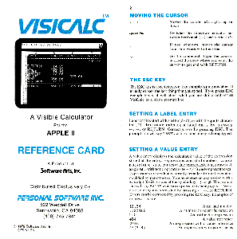 Dan Bricklin & Bob FrankstonVisiCalc Spreadsheet Software