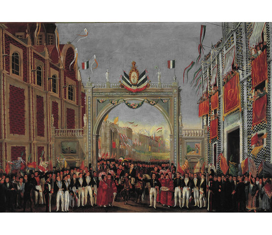 Entrada triunfal de los insurgentes y su ejército trigarante