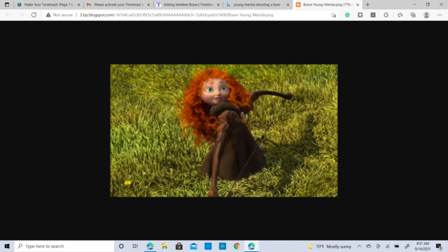 Merida starts shooting a bow