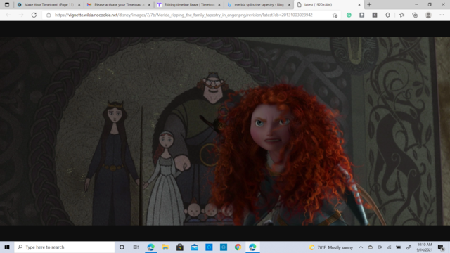 Merida splits the tapestry