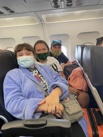 Went on a plane for the first time