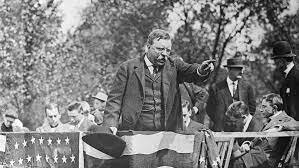 TR Runs for presidency in Bull-Moose Party
