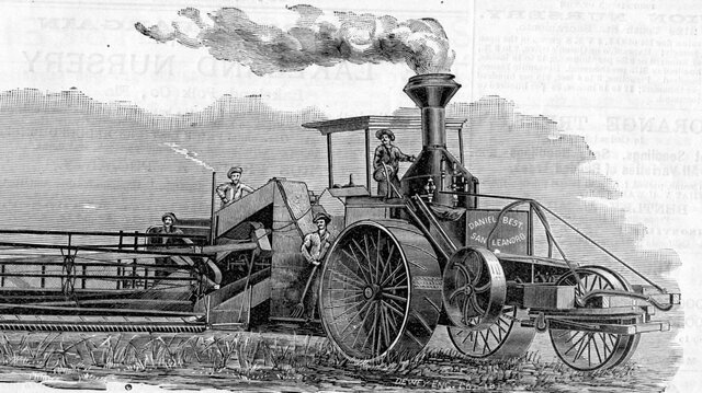steam-powered tractor