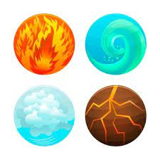 La materia esta formada por 4 sustancias