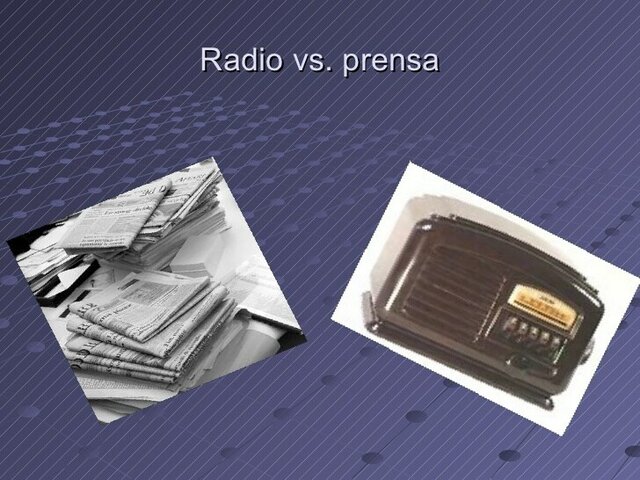 Rivalidad entre la presa y la radio.