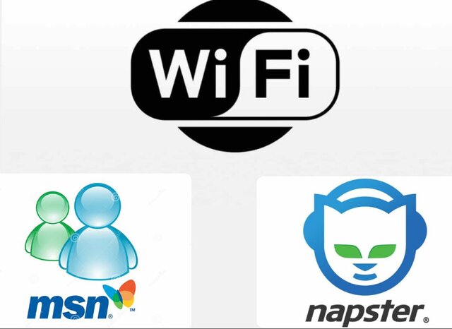 NACE EL WIFI, MSN MESSENGER Y NAPSTER.