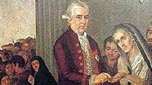 Ciudadanos presentando lista de los puestos que ocupaban el clan Aycinena.