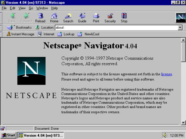 Netscape y su navegador.