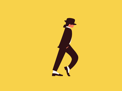 Michael's iconic dance, the "Moonwalk"