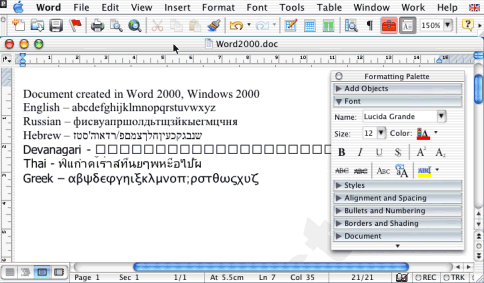 Word 2004