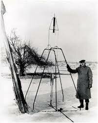 First liquid-fueled rocket