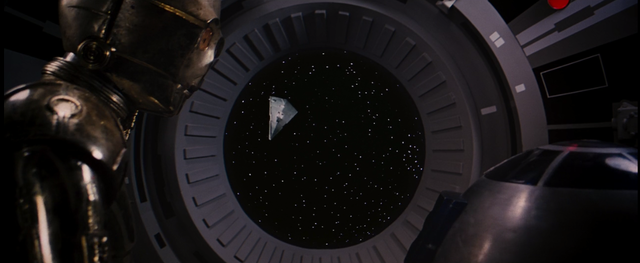 Droids Escape the ship