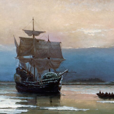 Mayflower Lands in Massachusetts