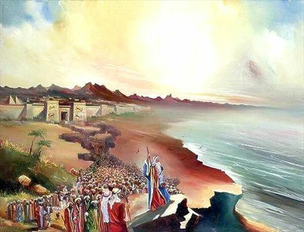 Moisés libera a los israelitas de Egipto.