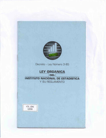 Promulgación de la Ley Orgánica del Instituto Nacional de Estadística