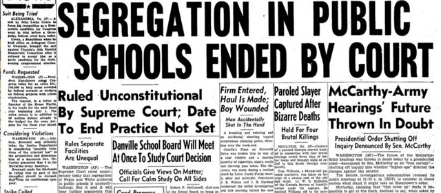 The people who were involved in the brown v. the board of education