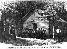 First school for freed people in North Carolina