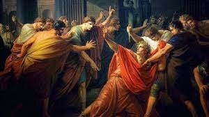 Iulus Caesar a senatoribus interfectus est