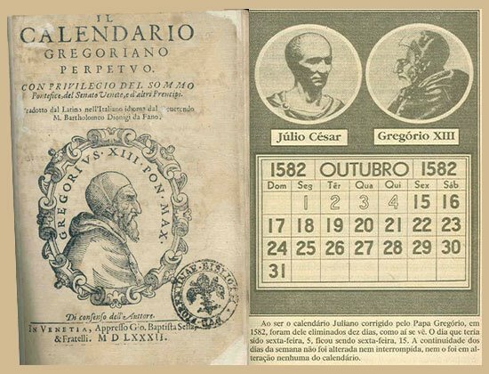 Instauración del calendario gregoriano.