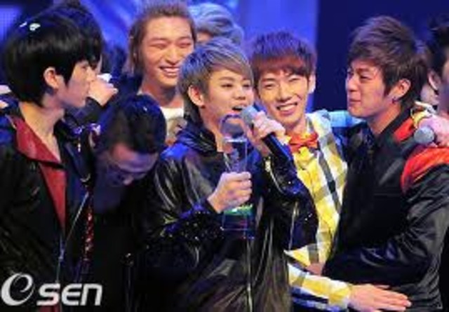 The k-pop group "BEAST" makes their live debut