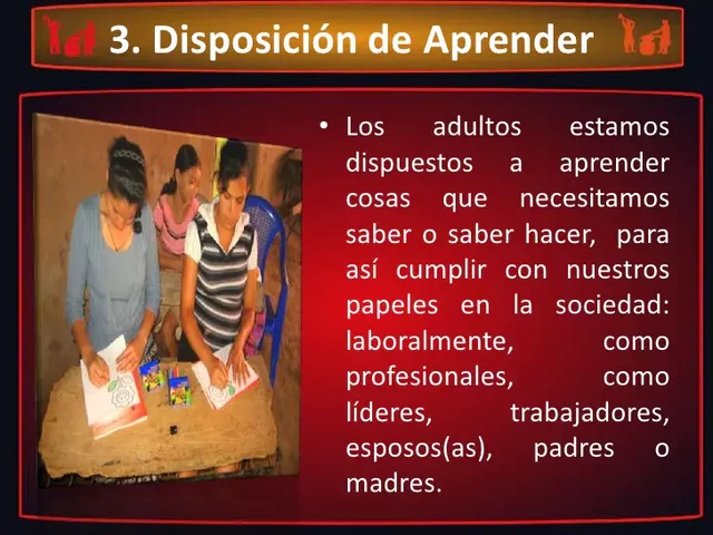 3) Características de un individuo maduro. Para (Knowles, 1913-1997)