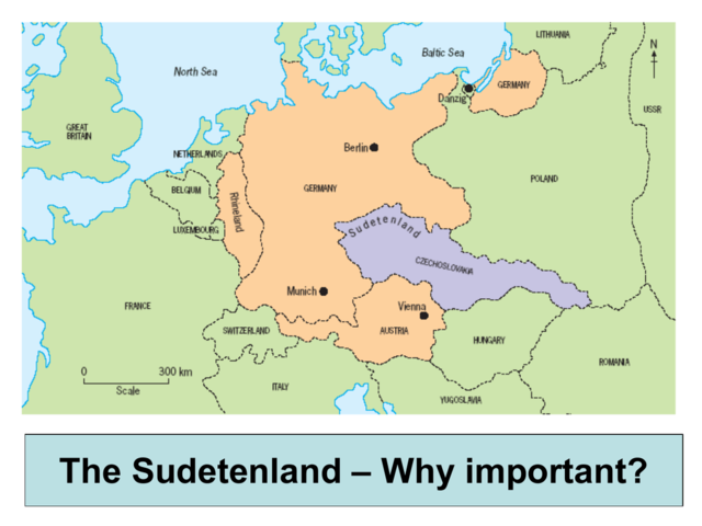 The annexation of the Sudetenland
