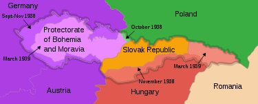 The partition of Czechoslovakia ended