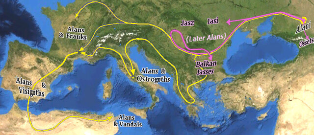 Alans i vàndals travessen el riu Rin