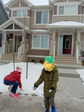 Hold the snow for the first time