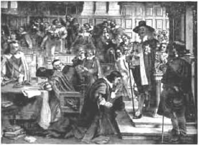 Charles I Invaded Parliament, beginning English Civil War