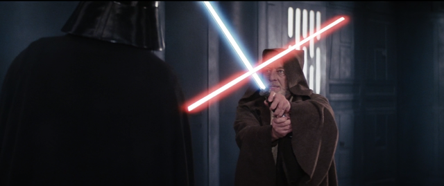 Obi-wan and Darth Vader Have A Lightsaber Duel