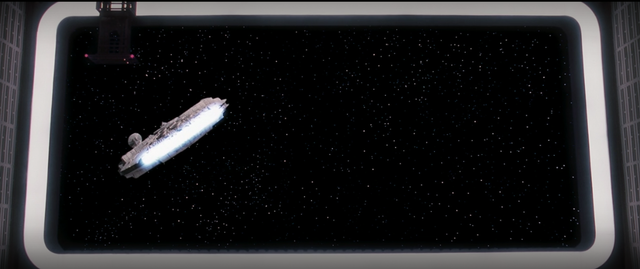 They Escape the Death Star in the Millennium Falcon