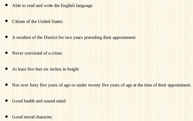 Creation of the Police Department