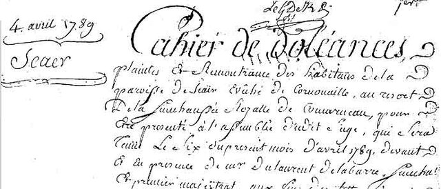 Redacción de Los cuadernos de quejas