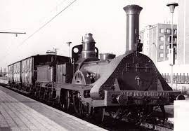First steam locomotive in the Iberian Peninsula.