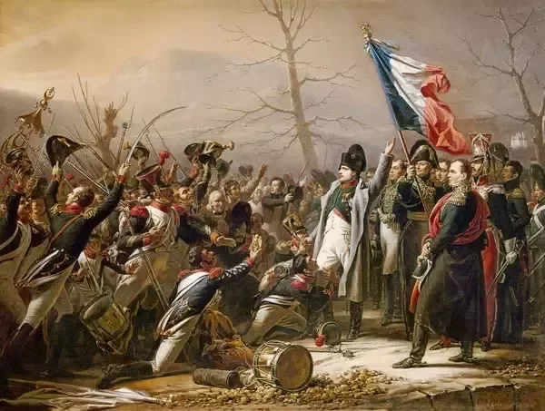 The defeat of Waterloo marks the end of Napoleon's military power