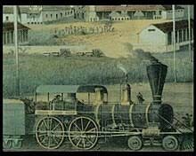 First steam locomotive in the Iberian Peninsula.