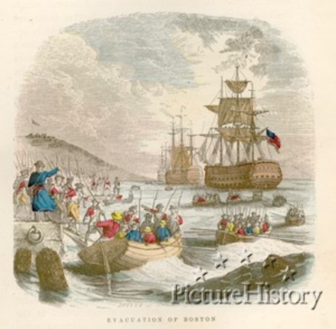 British Evacuate Boston