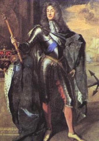 King James II is overthrown