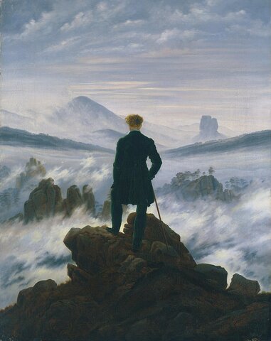 Viandante sul mare di nebbia (Friedrich)