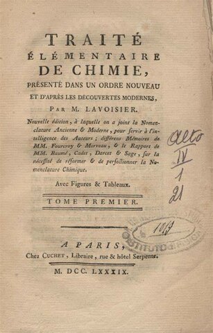 Traité Élémentaire de Chimie